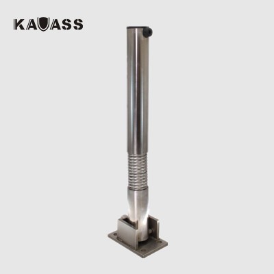 Car Parking Stainless Steel Solar Spring Folding Down Bollard for Access Control