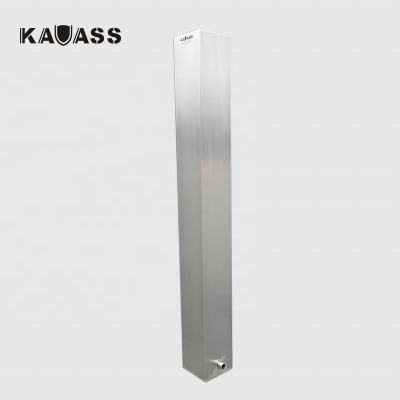 square fixed polished and brushed 304 stainless steel bollard